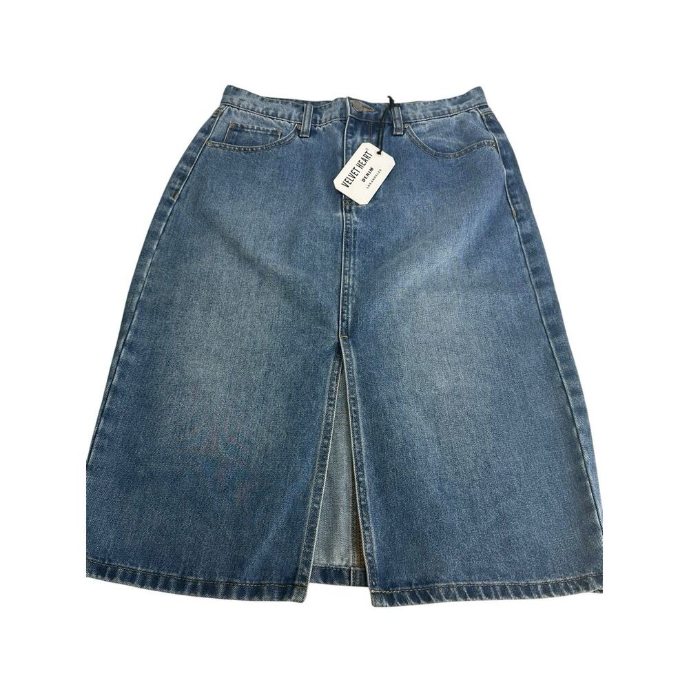 velvet heart Denim gina high rise Jean skirt Size 27